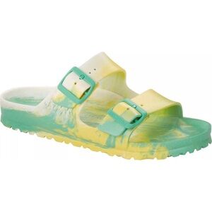 Birkenstock Arizona Essentials EVA In Jade/Vibrant Yellow/White Size: 36
